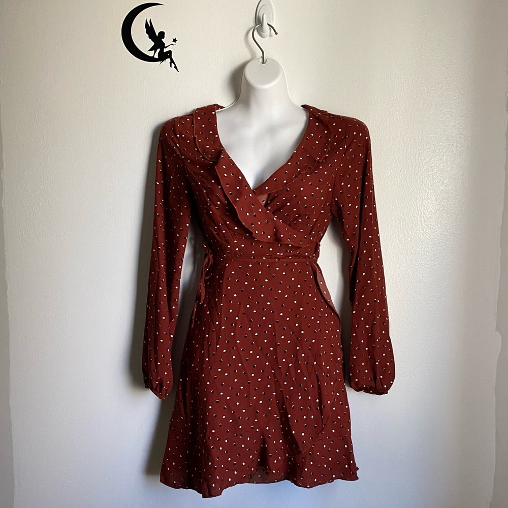 Forever 21 rust colored wrap dress
